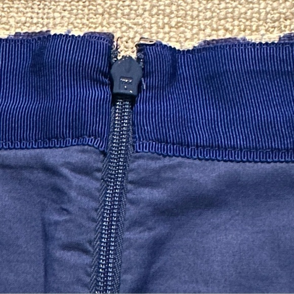 J. CREW Blue White Zig Zag Jacquard Mini Skirt Pockets Suit Career Chic Women 4 - Picture 10 of 14